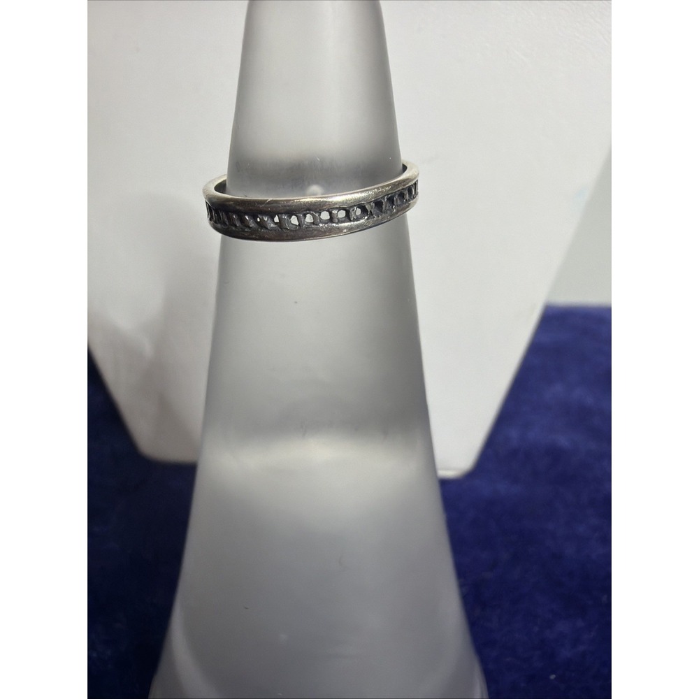 Vtg 925 Sterling Silver Band Ring 1.8g Size 6.75